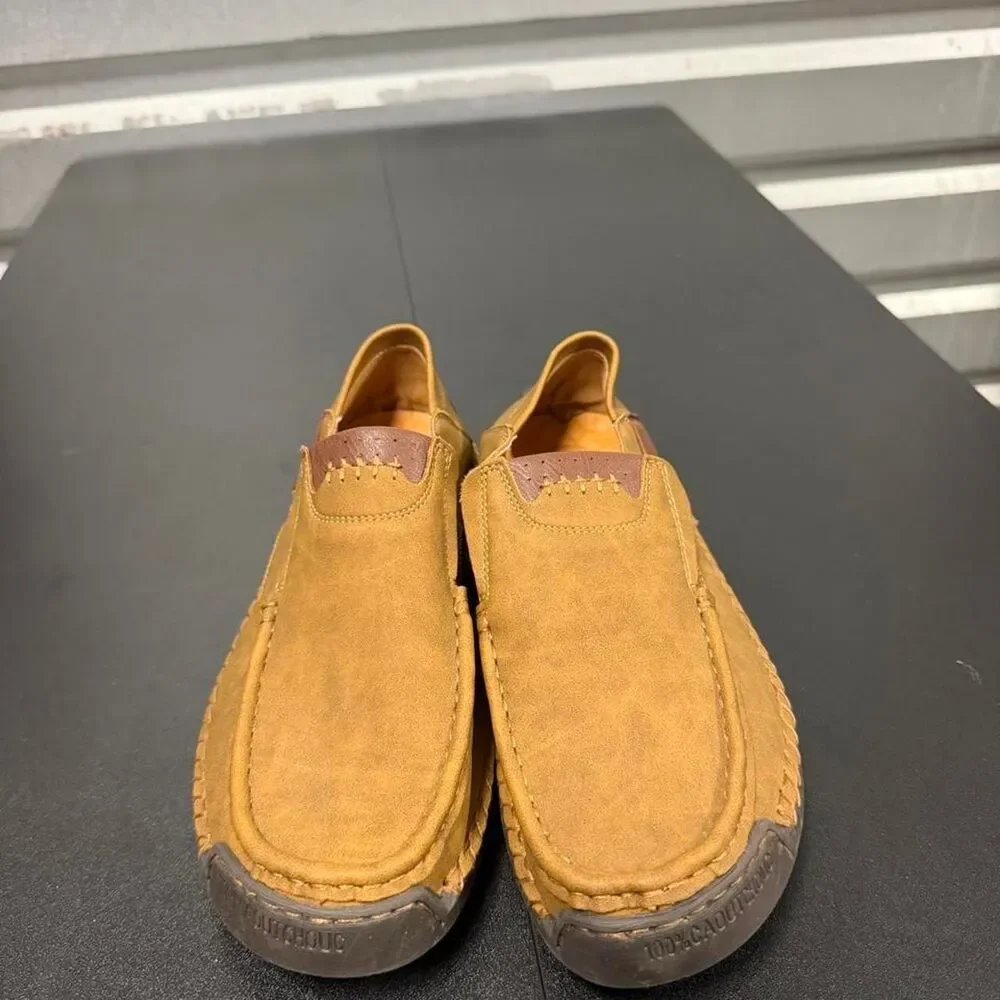 Greks Men's Tan and Brown Loafers
